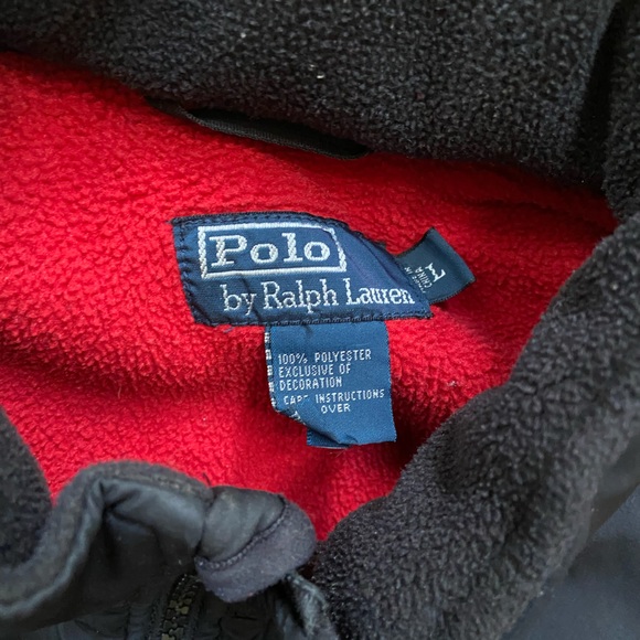 POLO RALPH LAUREN JACKET SIZE LARGE GREAT CONDITION REDANDBLACK POLARTEC CLASSIC - Picture 3 of 9